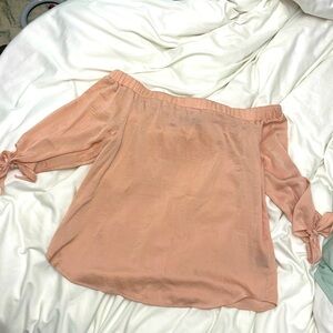 Apt 9 Off The Shoulder Blouse Light Pink Size L